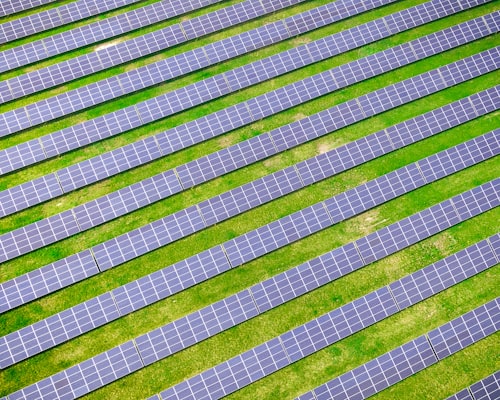 Solar panels funded through a government grant scheme