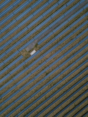 Close-up of modern solar panel technology
