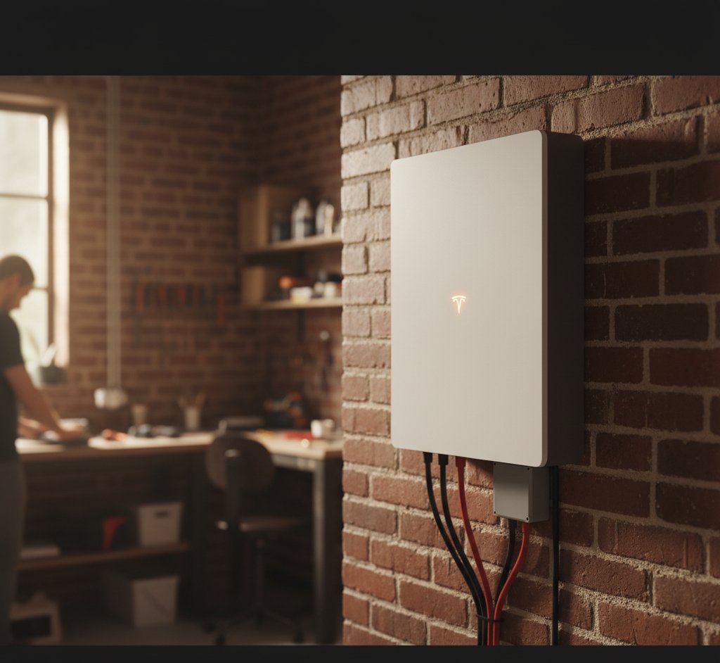 DIY solar battery storage components and assembly workspace