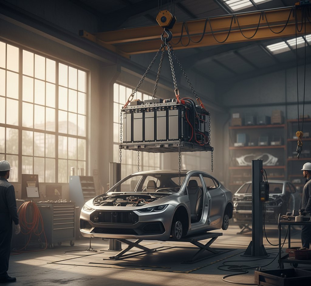 Second-life EV battery modules being repurposed for home solar storage