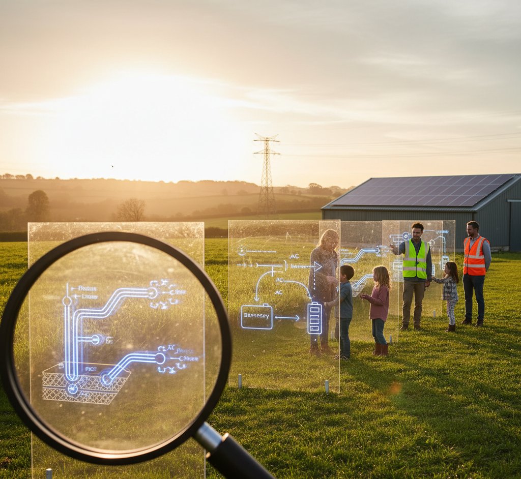 Close-up of solar panel cells converting sunlight into electricity