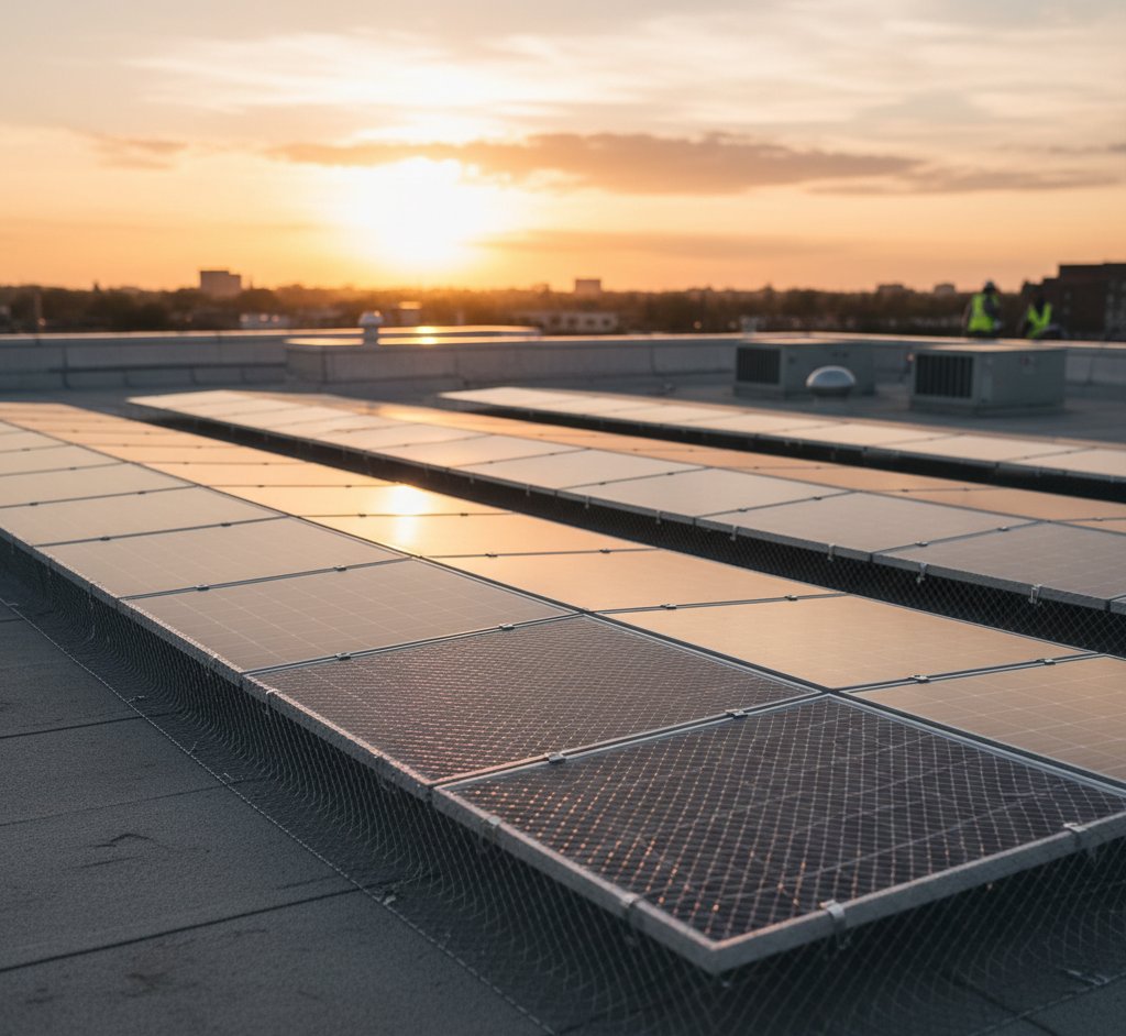 Solar panels installed on a UK residential rooftop