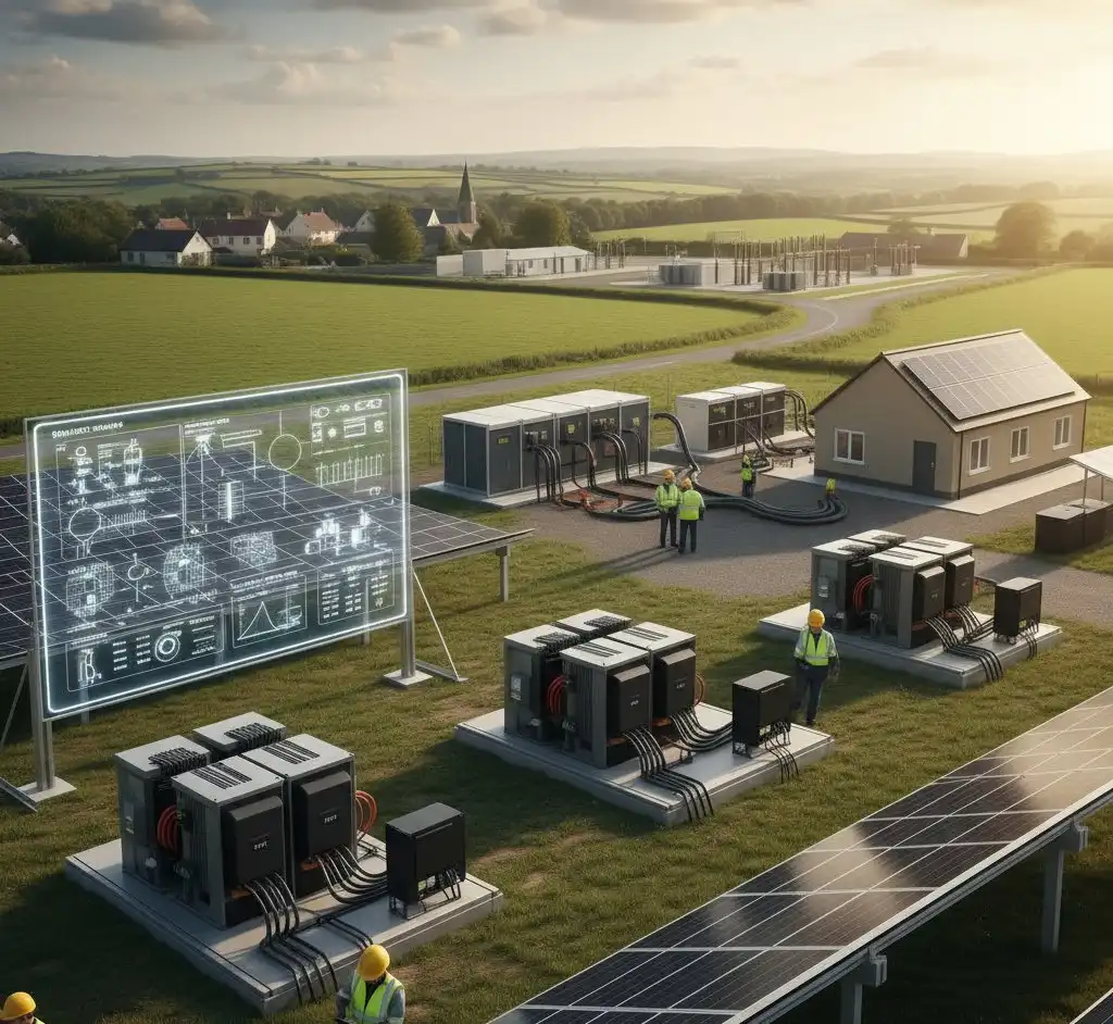 Solar inverter display showing an error code with red LED