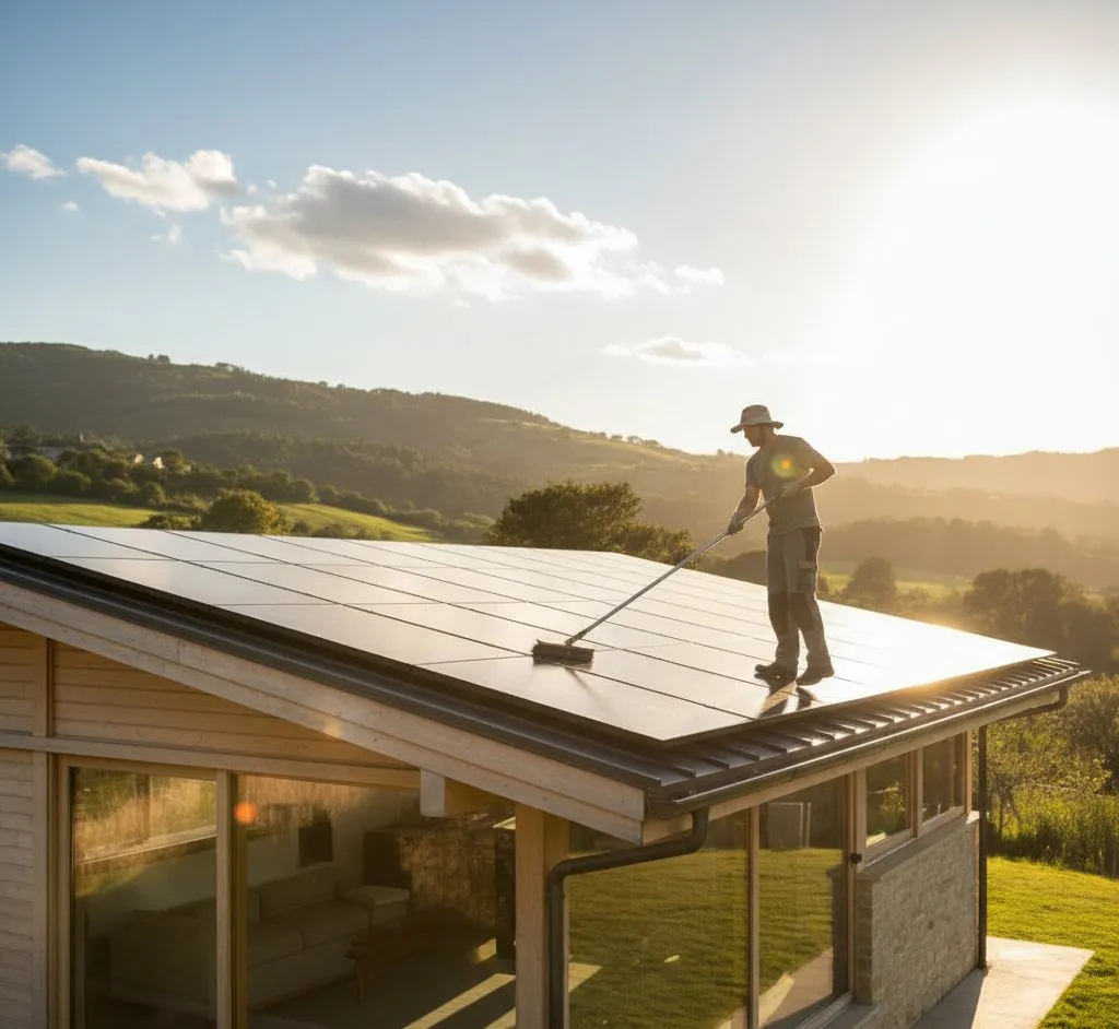 Disassembled solar panels being processed for recycling