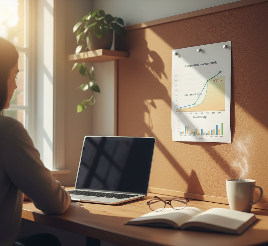 Smart energy meter showing electricity costs and solar savings