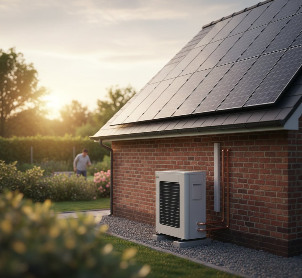 Solar-powered hot water system with immersion heater