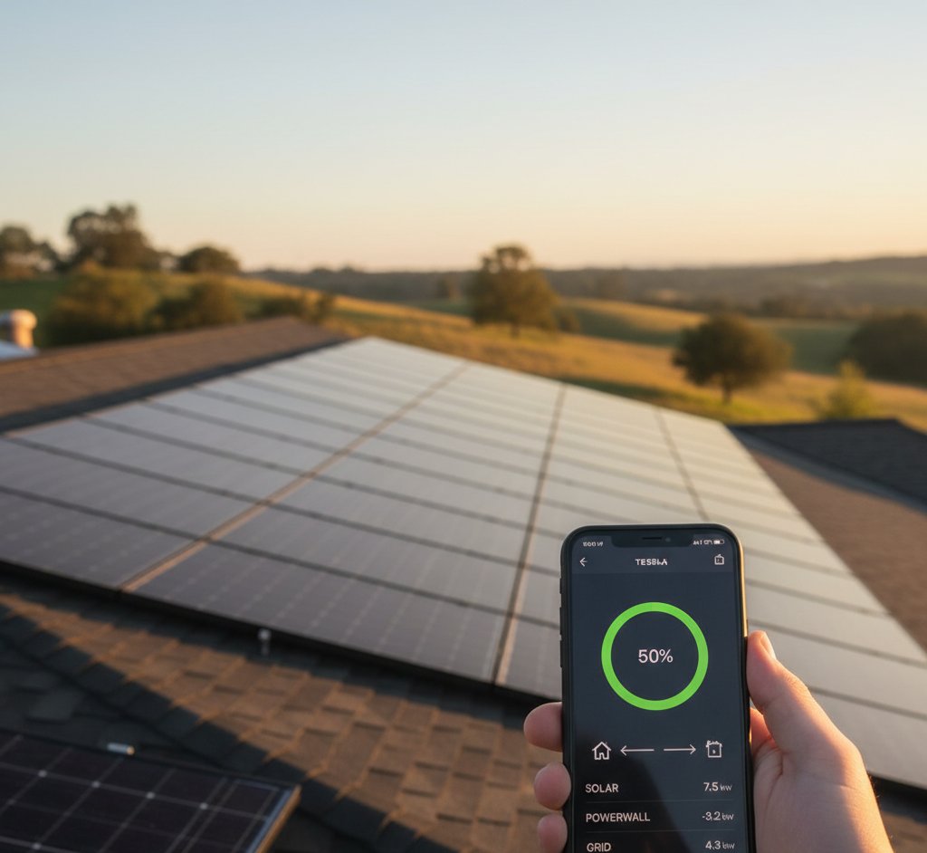 Home battery storage system representing the Tesla Energy Plan and Powerwall integration